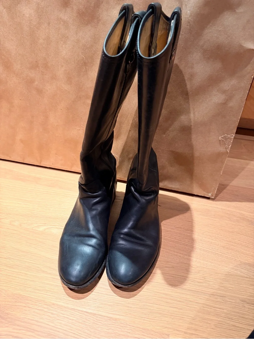 Frye Black MELISSA BUTTON 2 WIDE CALF
